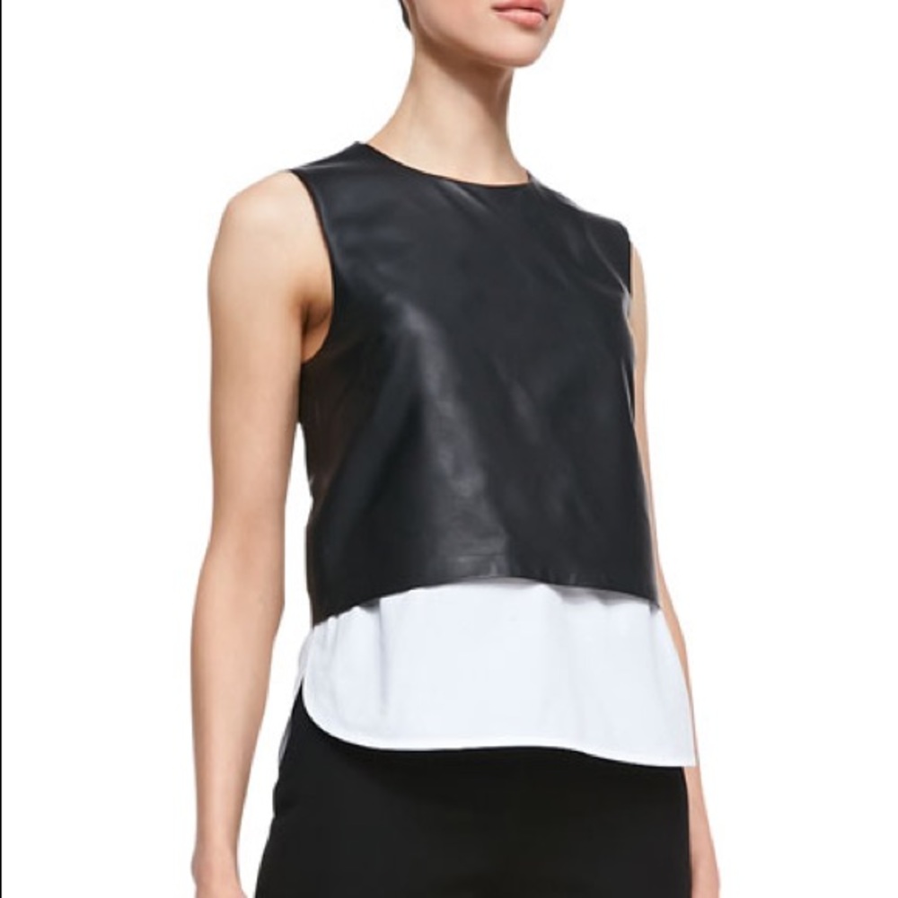Theory Hodal Top in Easeful Leather